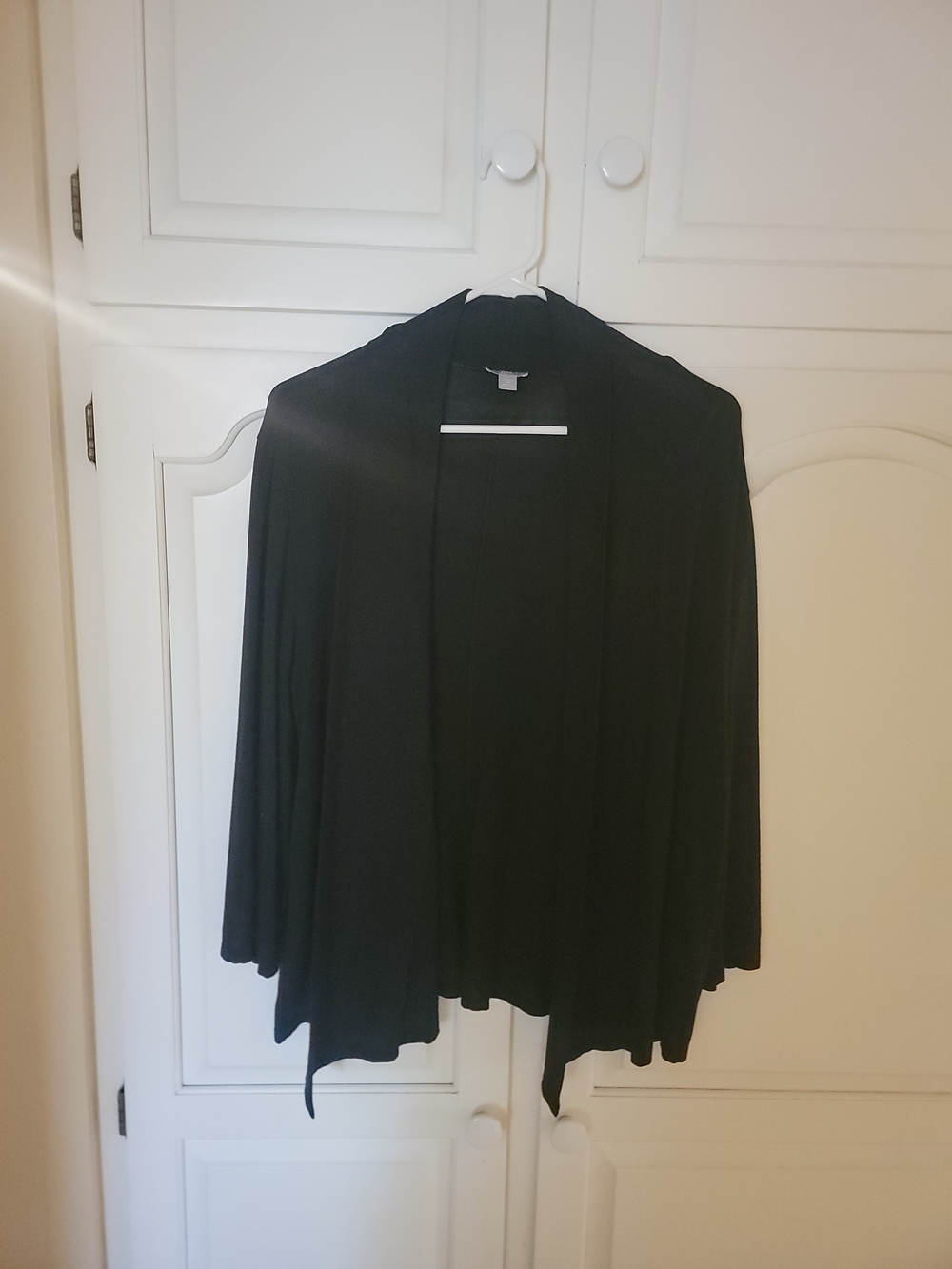 J. Jill Black Open-Front Draped Cardigan